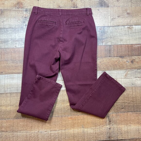 Christopher & Banks Signature SLIMMING Cranberry Pants size 8 - Picture 4 of 4
